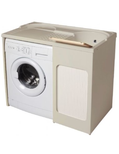 LAVACRIL lavatoio con vano porta lavatrice e box contenitore dx/sx 106x60xh89